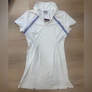 Nike White Women’s Short Sleeve Athletic Dress with Lavender Accents